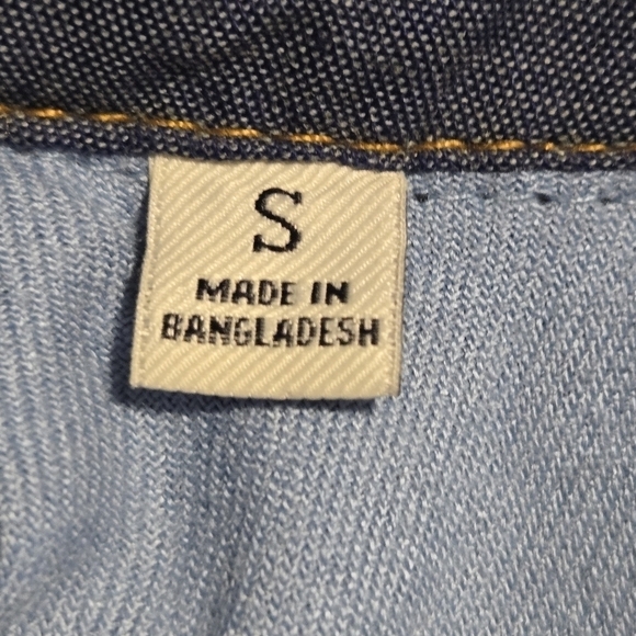 JACHS GIRLFRIEND Women's Quilted Chore Denim Jean Jacket Size Small Medium Wash - Picture 7 of 10